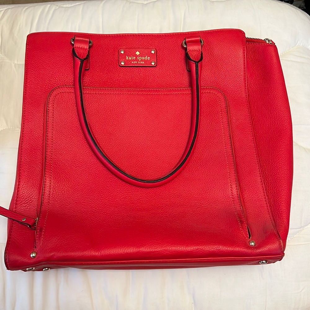 Bright red Kate spade shoulder bag